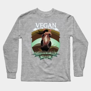 Vegan - Lovers of life. Ohio Vegan (light lettering) Long Sleeve T-Shirt